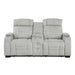 Ronan-Double Reclining Love Seat with Center Console, Wireless Speakers, Storage Arms, Cup holders and LED image