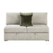 Isla-Armless Convertible 2-Seater with Pull-out Bed and Click Motion Back image