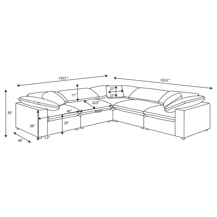 Raleigh Boucle Upholstered Modular Sectional