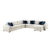 Isla-(6)5-Piece Sectional with Reversible Chaise, Pull-out Bed and Hidden Storage image