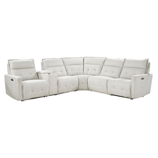 Salida-(6)6-Piece Modular Power Reclining Sectional with Power Headrests image