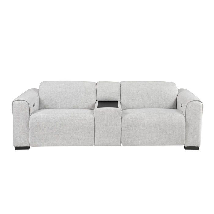 McPherson-(3)Power Double Reclining Love Seat with Center Console and Power Headrests, Charging Ports image