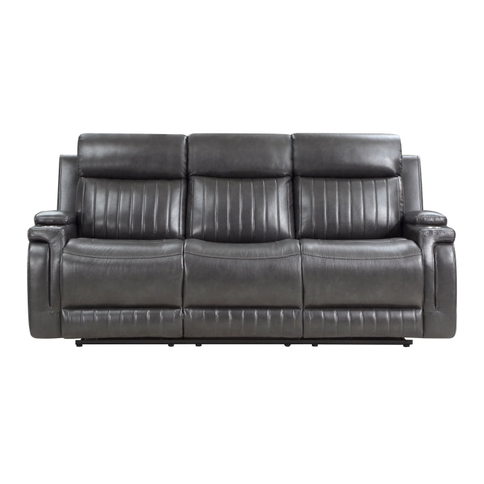 9456DG-3 - Double Reclining Sofa with Drop-Down Cup Holder