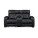 Fairway-Power Double Reclining Love Seat with Center Console, Power Headrests, Storage Arms(Top and Side), Cup holders, Charging Ports and LED lighting image
