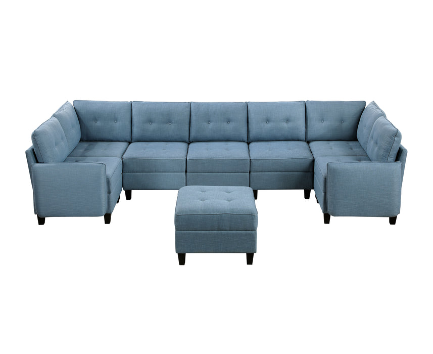 Garren-(8)8-Piece Sectional with Storage and Ottoman image
