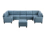 Garren-(8)8-Piece Sectional with Storage and Ottoman image
