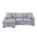 Pompano-(2)Sectional with Left Chaise, Pull-out Bed, Hidden Storages and Shelves, Charging Ports image
