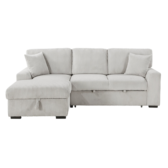 Marsh-(2)2-Piece Sectional with Pull-out Bed, Left Chaise and Hidden Storage image
