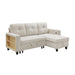 Robinson-(3)Sectional with Reversible Chaise, Pull-out Bed, Shelves and Charging Ports image