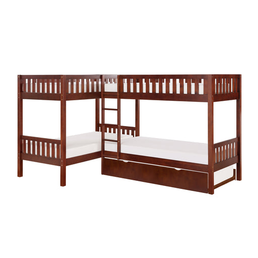 Rowe-(4) Corner Bunk Bed with Twin Trundle image