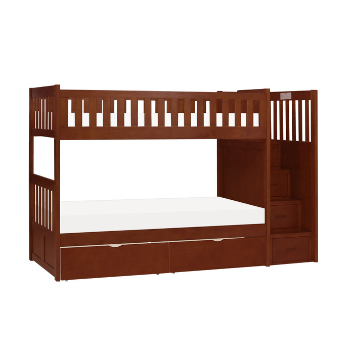 Rowe-(5) Twin/Twin Step Bunk Bed with Storage Boxes image