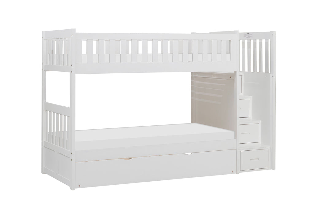 Galen-(5) Twin/Twin Step Bunk Bed with Twin Trundle image