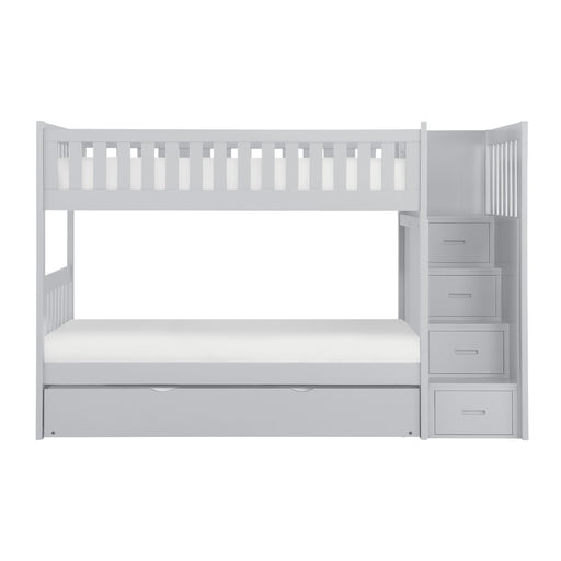 Orion-(5) Twin/Twin Step Bunk Bed with Twin Trundle image