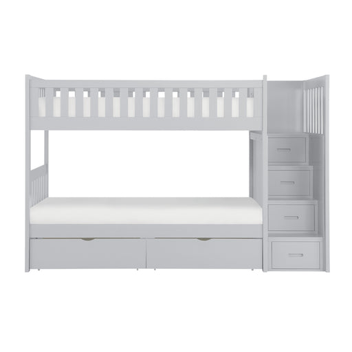 Orion-(5) Twin/Twin Step Bunk Bed with Storage Boxes image