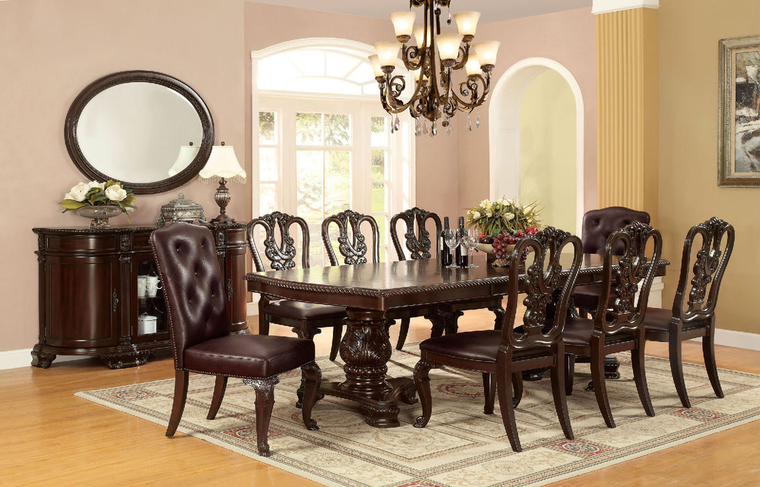 Bellagio Brown Cherry 9 Pc. Dining Table Set
