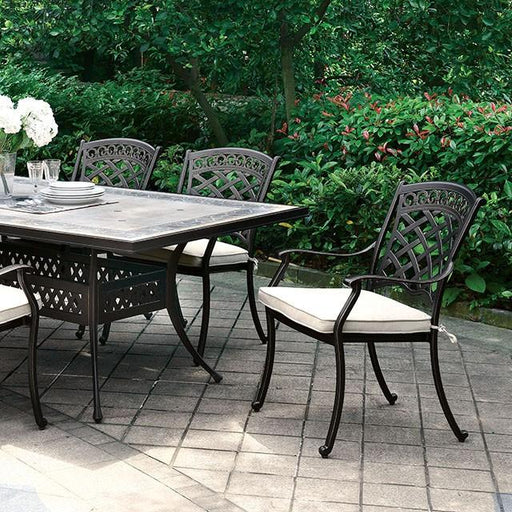 Charissa Antique Black Patio Dining Table image