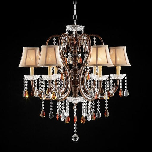 Juliet Golden Brown Ceiling Lamp, Hanging Crystal image