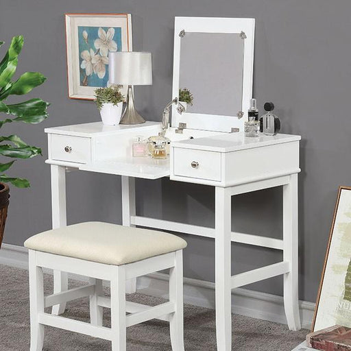 Kelis White Vanity w/ Stool image