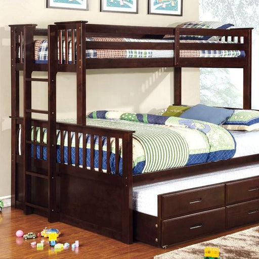 UNIVERSITY Dark Walnut Twin/Queen Bunk Bed + Trundle image