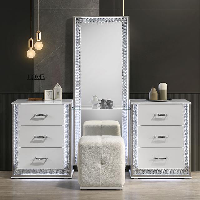 Hazeline Vanity Set with Stool