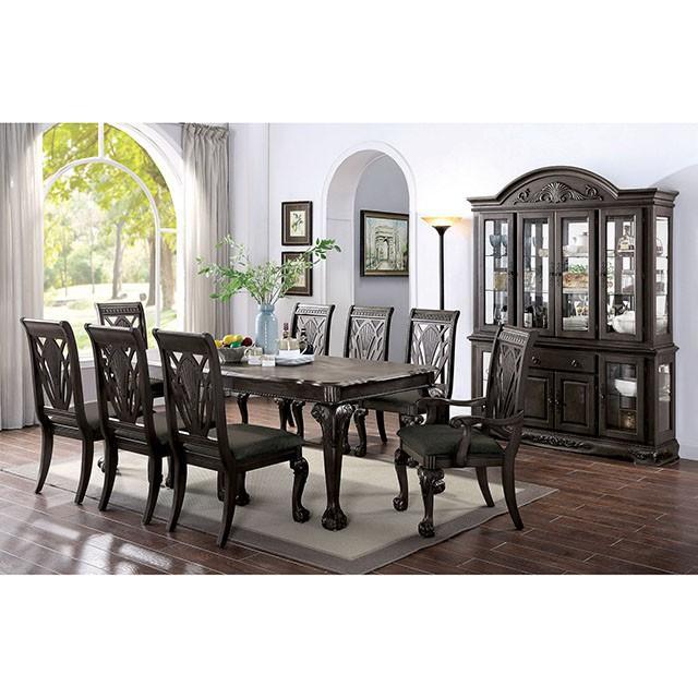 Petersburg Dark Gray Dining Table w/ 1x18"Leaf