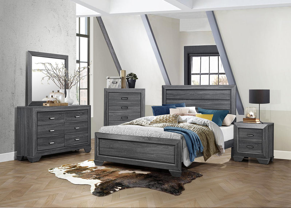 Beechnut Queen Panel Bed in Gray 1904GY-1