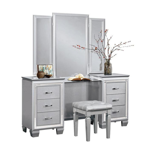 Homelegance Allura Vanity Dresser with Mirror in Silver 1916-15* image