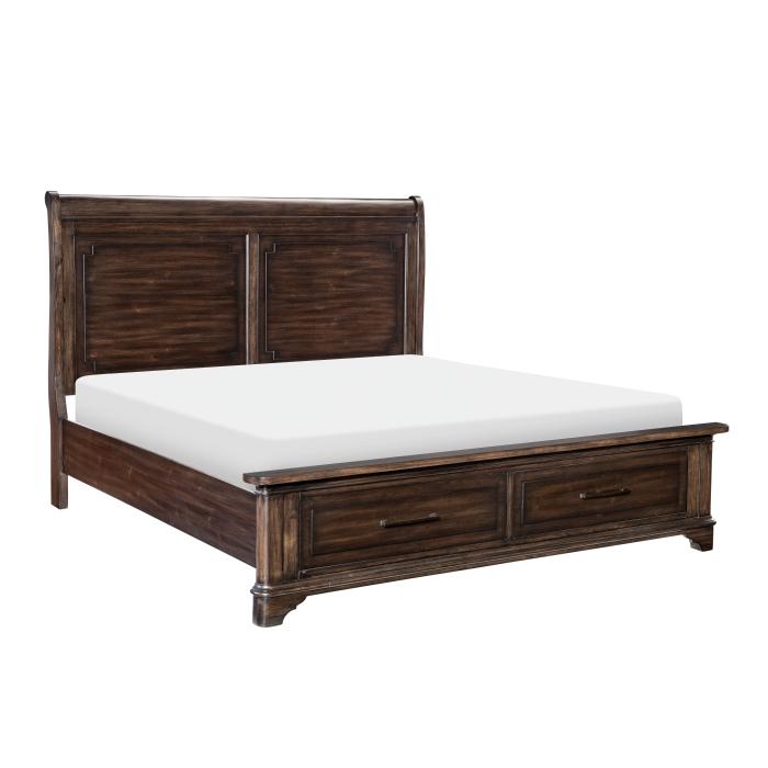 Boone (3) California King Platform Bed with Footboard Storage