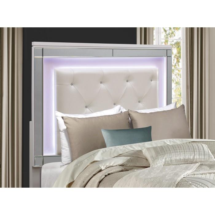 Alonza (3)California King Bed, LED Lighting