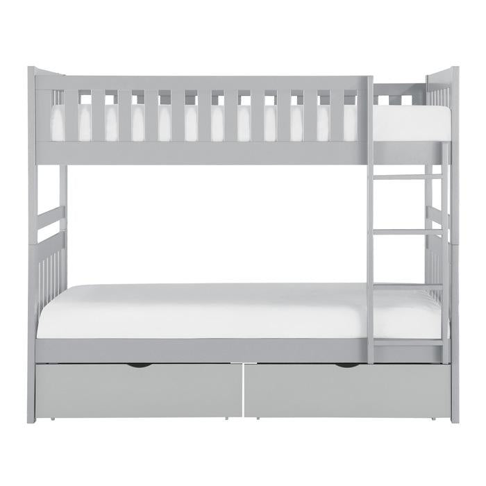 B2063-1*T - (4) Twin/Twin Bunk Bed with Storage Boxes image