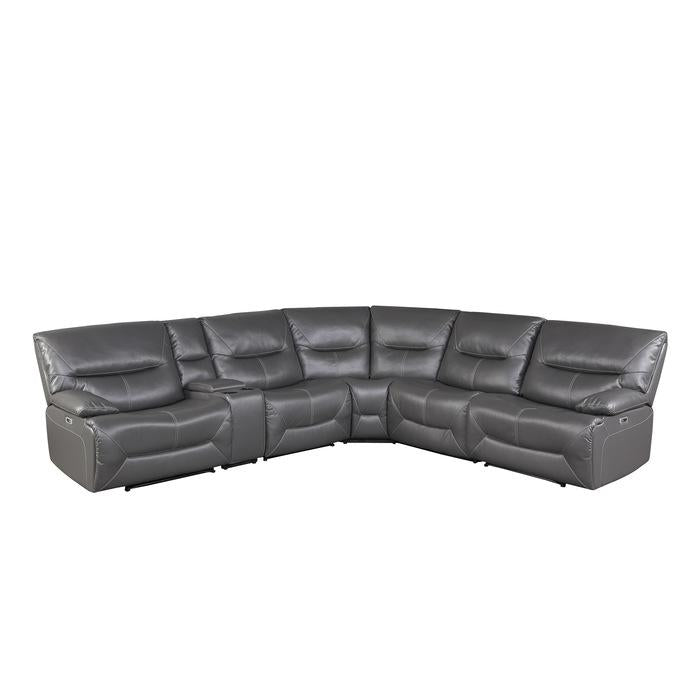 9579GRY6LRRRPW - (6)6-Piece Power Reclining Sectional image