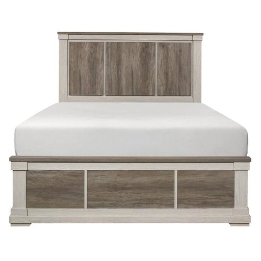 Arcadia Full Panel Bed in White & Weathered Gray 1677F-1 image