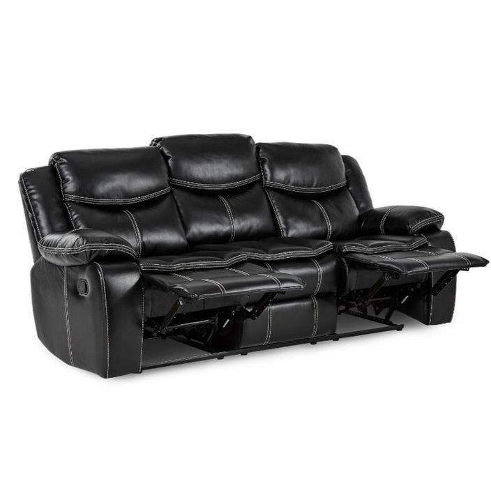 Bastrop Double Reclining Sofa in Black 8230BLK-3