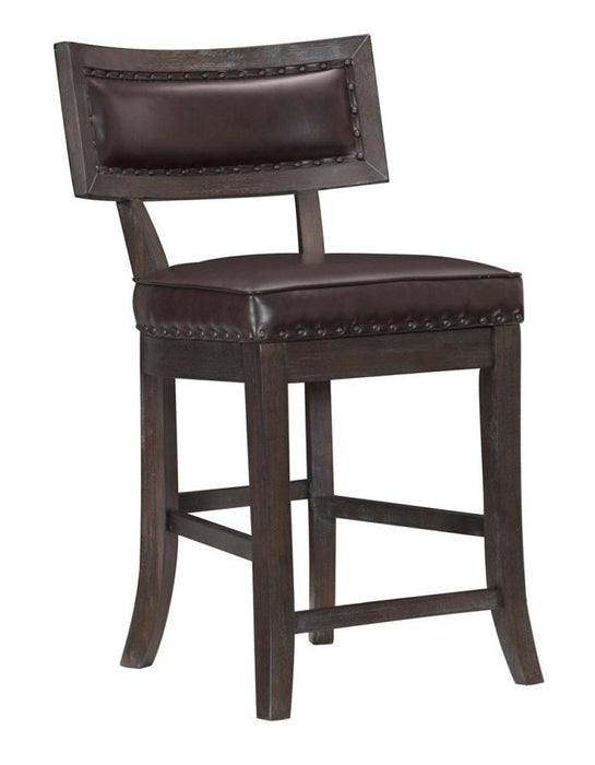 Oxton Counter Hight Chair in Dark Cherry (Set of 2)