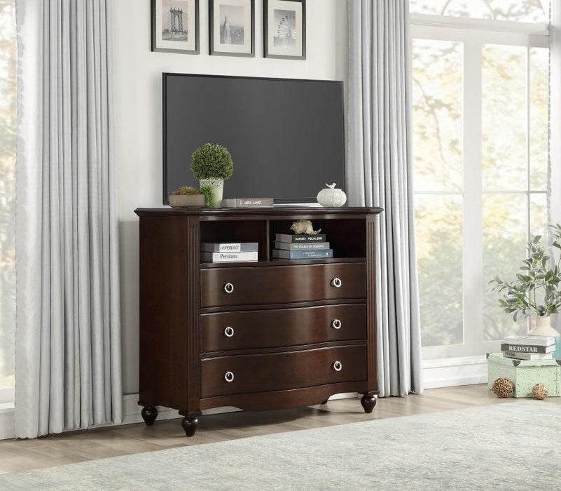 Meghan 3-Drawer Media Chest in Espresso