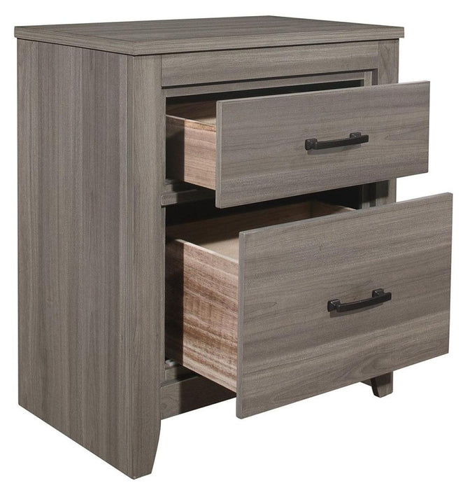 Waldorf 2 Drawer Nightstand in Dark Gray 1902-4