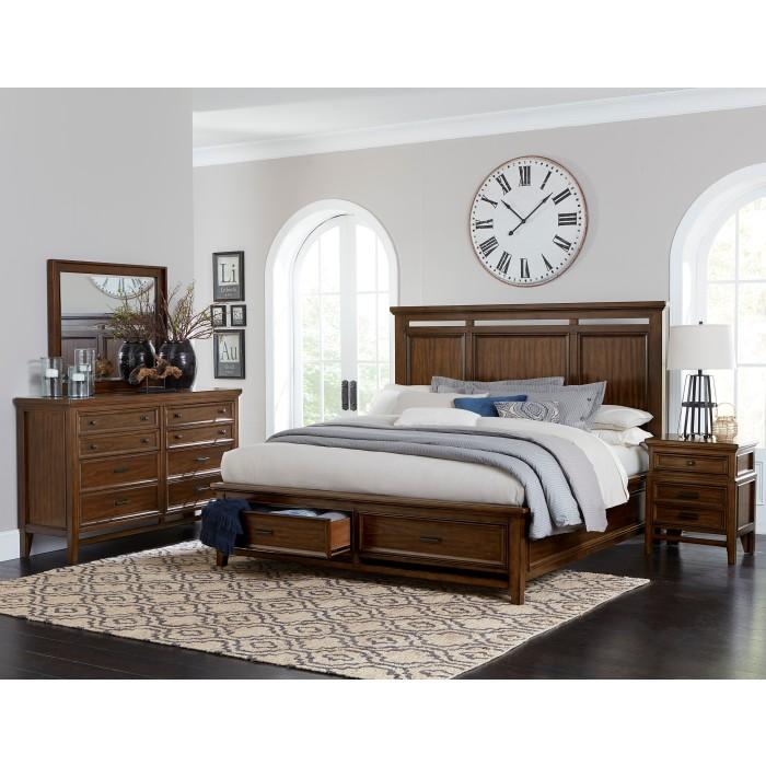 Frazier Park (3)California King Platform Bed with Footboard Storage