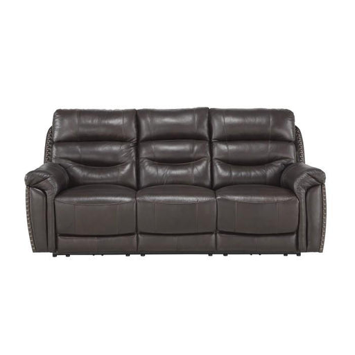 Lance Power Double Reclining Sofa with Power Headrests in Brown 9527BRW-3PWH image