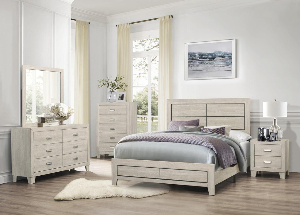 Quinby Full Panel Bed in Light Brown 1525F-1