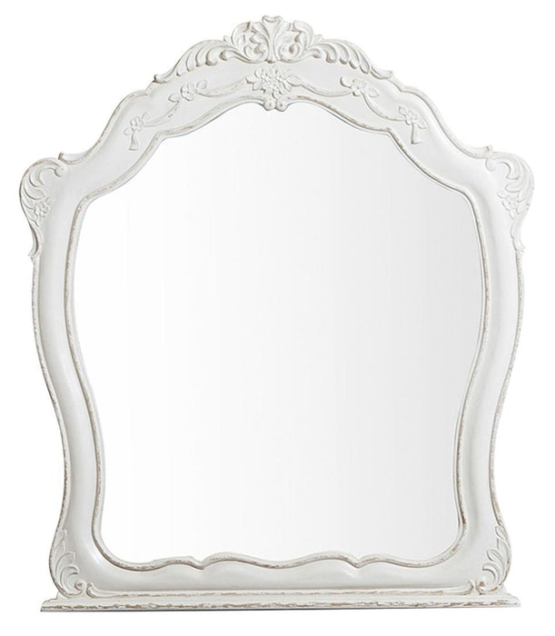 Homelegance Cinderella Mirror in Antique White with Grey Rub-Through 1386NW-6 image