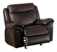 Homelegance Furniture Mahala Glider Recliner Chair in Brown 8200BRW-1 image