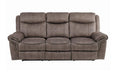 Homelegance Furniture Aram Double Glider Reclining Sofa in Dark Brown 8206NF-3 image