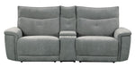 Homelegance Furniture Tesoro Power Double Reclining Loveseat in Dark Gray 9509DG-2CNPWH* image