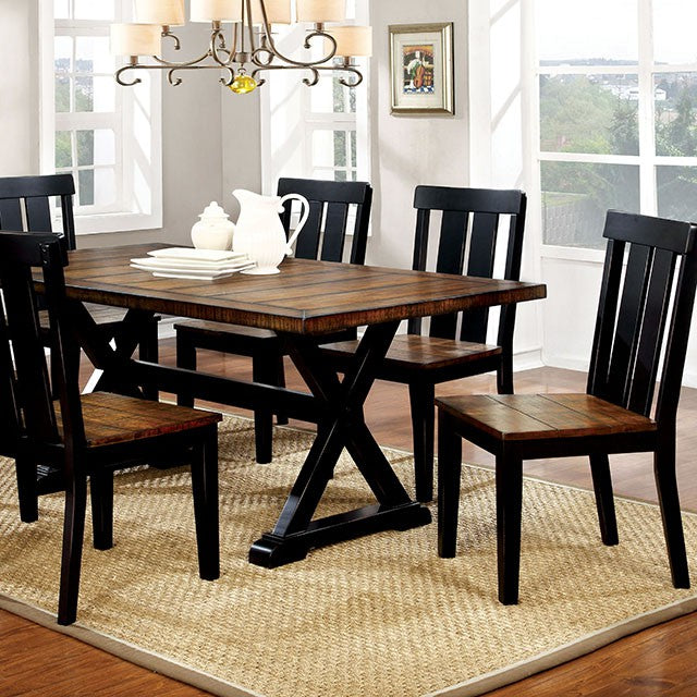 ALANA Antique Oak/Black Dining Table image