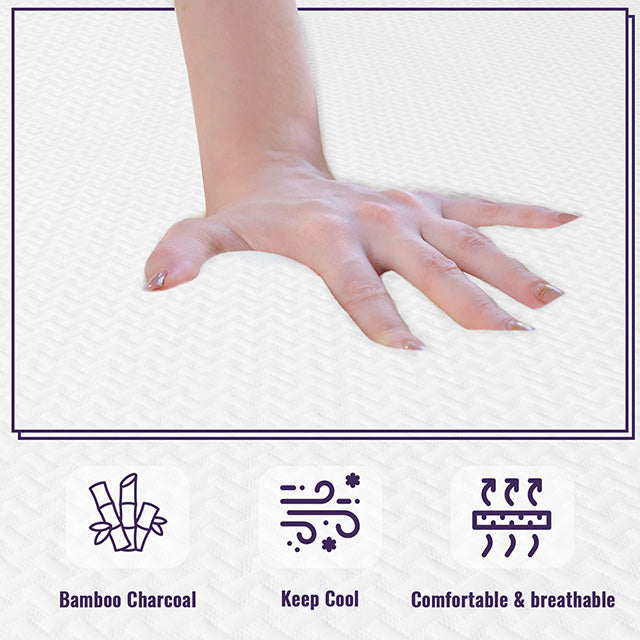 Nasturtium 10" Twin Bamboo Charcoal Infused Memory Foam