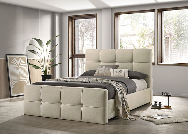 Merced Bed Gray & Ivory