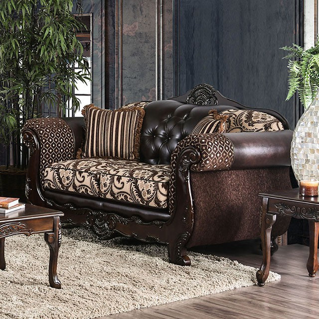 Quirino Light Brown/Dark Brown Love Seat image