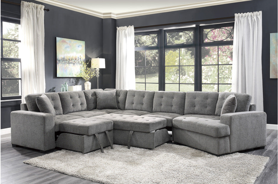 4-piece Sectional sleeper (Overall Dimension: 149 x 97.5 x 36.5H)