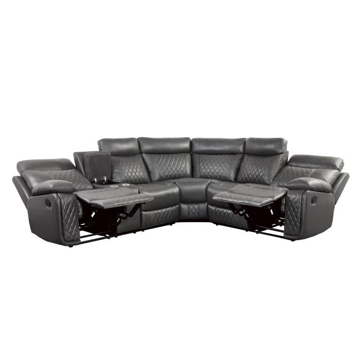 3-Piece Gray Reclining Sectional (consumers choice)