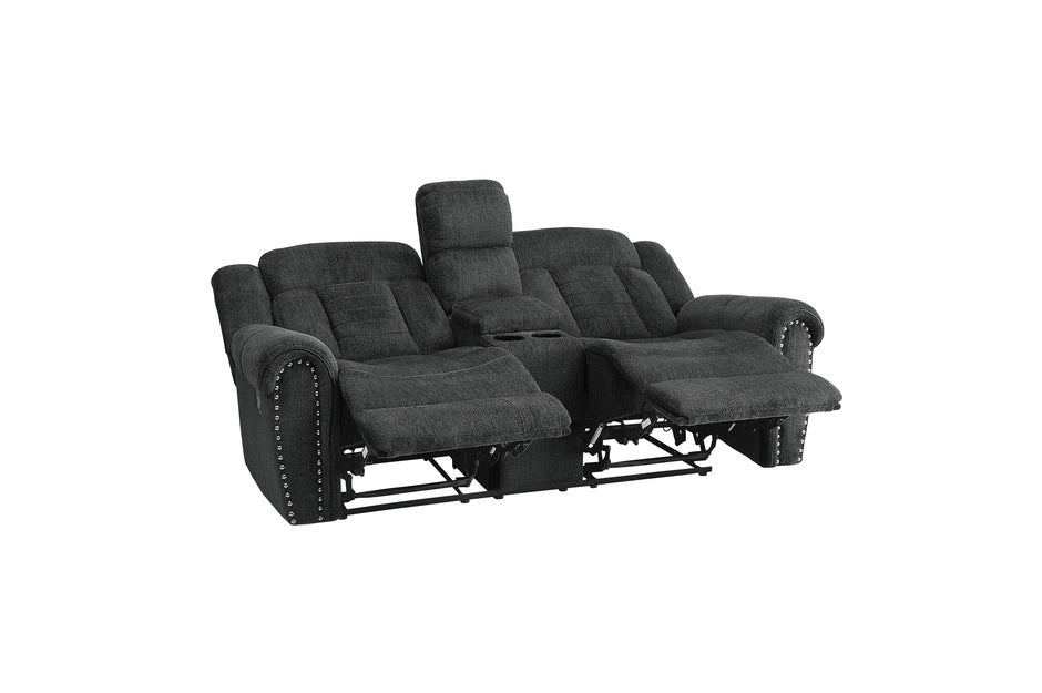 2pc Reclining Sofa & Loveseat with console